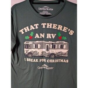 National Lampoon's Christmas Vacation Shirt M Green That There's An RV Griswold